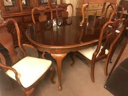 Compact—but with plenty of room for your favorite hot or cold recipe. Stanley Cherry Dining Room Set Delmarva Furniture Consignment