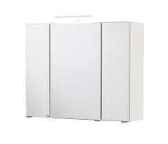 Spiegelschrank fürs bad im hornbach onlineshop. Bad Spiegelschrank 3 Turig Mit Beleuchtung 80 Cm Breit Weiss Moebel Guenstig De