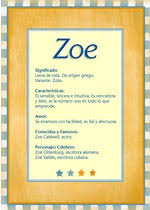 Zoe Significado De Zoe