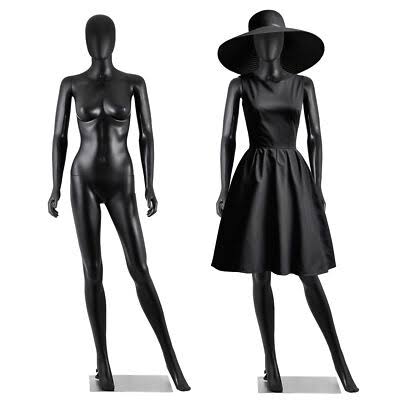 Black Adjustable Female Mannequin Faceless Plastic Full Body Dress Form  Base 70" | eBay