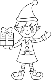Plus, when the weather turns chilly and it's too icy to play outside, our christmas colouring activities will undoubtedly save the day. Christmas Elf Coloring Page Drawing Free Image Download