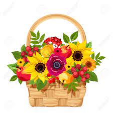Find flower clipart and transparent png images for your project, advertising, cards, and more! Vector Illustration Of A Basket With Colorful Autumn Flowers Royalty Free Cliparts Vectors And Stock Illustration Image 62773235