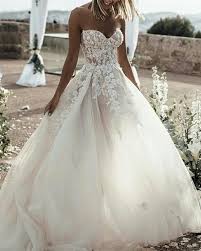 Lace Embroidery Sweetheart See Through Corset Tulle Wedding Dress Wedding Dresses Corset Beach Bridal Dresses Wedding Dresses