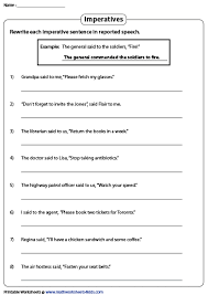 Maybe you would like to learn more about one of these? Direct And Reported Speech Worksheets Reported Speech Imperative Sentences Direct And Indirect Speech
