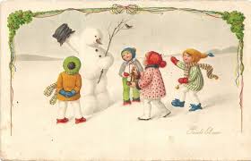 Frosty S Hat Vintage Christmas Cards Vintage Cards Vintage Greeting Cards