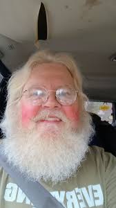 santa gets beard shaping and haircut