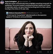 Thoughts? Has YA been shifting towards satisfying adults while leaving  actual teentween readers behind? : rYAlit