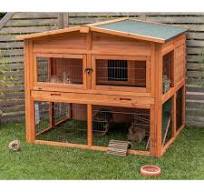 TRIXIE 4.4 ft. x 3.7 ft. x 3.8 ft. Extra-Large Rabbit Hutch ...