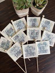 Party Favors Cookies Diy Shower Favors Square Tags With Holes Candy Favors Baby Shower Succulent Favor Tags Plant Puns Tie On Tags For Plants Party Favors Games