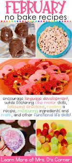 Simple Kid Recipes For February No Bake Recipes For Cooking In The Classroom Visual Recipes Cooking In The Classroom Valentines Cooking