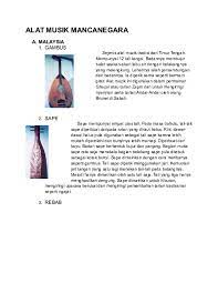 Jenis alat musik tradisonal di indonesia terbilang sangat banyak dan beragam. Doc Alat Musik Mancanegara Tenaga Pendidik Academia Edu