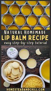 Natural Lip Balm Recipe How To Make Homemade Lip Balm Homestead And Chill Recipe In 2021 Lip Balm Homemade Recipes Natural Lip Balm Recipe Lip Balm Recipes