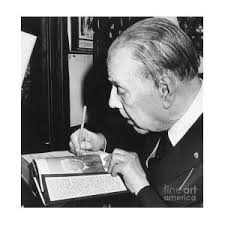 He stepped down as director of the national library when perón returned to power in 1973. Jorge Luis Borges Autographs Book By Bettmann