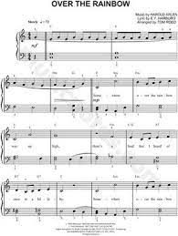 Over The Rainbow Piano Sheet Music For Bryan Piano Sheet Music Piano Lessons
