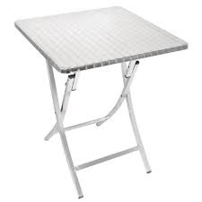 Bolero Square Folding Bistro Table Aluminium 600mm Aluminum Table Bistro Table Metal Bistro Chairs