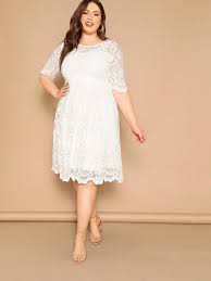 Le bos women's plus size embroidered mesh popover tiered long dress. Women Plus Embroidered Mesh Overlay Scalloped Sweetheart Dress Kidenhouse