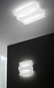 Linealight Zig Zag Lampada Da Parete O Soffitto In Vetro Con Fasce In Alluminio Disponibile In Tre Colori Plafoniera Illuminazione Soffitto Lampade Da Parete