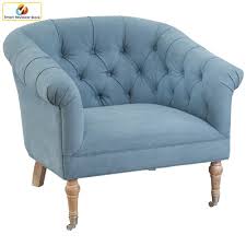 Blue Tufted Accent Chair Upholstered Fabric With Diamond Button And Casters New Berkleyhome Tradition Upholstered Chairs Tufted Accent Chair Chair Upholstery