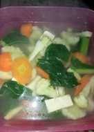 Jika sudah setengah matang, masukkan bakso, wortel, kembang kol, dan brokoli. Jkwwid39 Uk7mm