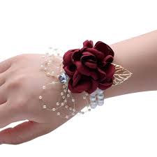 New Artificial Flowers Wedding Decorations Bridal Hand Flower Bridesmaids Sisters Wrist Corsage Foam Rose Si Wrist Corsage Bracelet Wrist Flowers Wrist Corsage