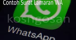 Jadi anak cabe dan kemarin sore sangat dilarang masuk ya? Contoh Surat Lamaran Via Whatsapp Terbaru Kosngosan