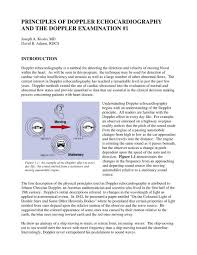 Read formulas, definitions, laws from doppler effect in sound here. Principles Of Doppler Echocardiography And The Echo In Context