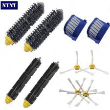 Ntnt חינם הודעה חדשה 2 מברשת זיפים גמיש מקצף 4 חמוש 2 סינון Aero Vac עבור Irobot Roomba 600 Series 620 63 Irobot Roomba Irobot Vacuum Cleaner Accessories