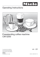 De'longhi stilosa manual espresso machine, latte & cappuccino maker, 15 bar pump pressure + manual milk frother steam wand, black / stainless, ec260bk 4.5 out of 5 stars 1,180 $99.95 $ 99. Miele Cm 5200 Coffee System Product Manual