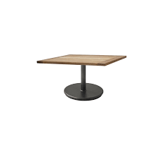 Set of two coffee tables with pedestal base in monterrey black marble and tops in the same material. Cane Line Go Coffee Table Base Small 5043 W 72x72 Cm Table Top See Selection Cane Line Com