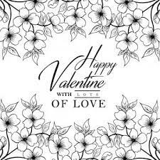 Hand Drawn Black And White Valentine Floral Background Valentine Black Floral Design Png And Vector With Transparent Background For Free Download Floral Floral Background Large Floral Print
