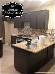 Wearing the gloves, gently stir the gel stain. Staining Kitchen Cabinets Espresso Kitchen Sohor
