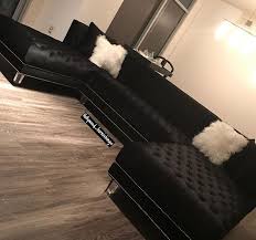 This Black Sectional Is The D To My Living Room Design And She Definitely Wants The D Living Room Decor Apartment Apartment Living Room Brown Living Room