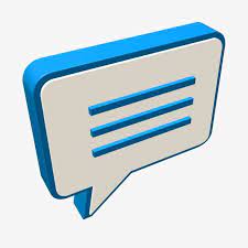 3d Message Icon Blue 3dlogo Chat Pesan Social Media Icons Vector Web Icons Messages