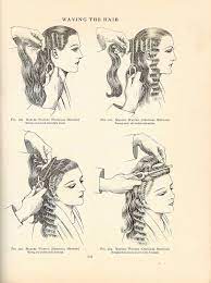 Marcel Waves Page From A1920s Hairdressing Book 1930s Hair Hairstyle Books Vintage Hairstyles