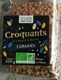 Croquants A L Huile D Olive 3 Graines La Vie Claire 200 G