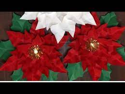 Paper Flower Poinsettia Tutorial Flowers By Felix Youtube Paper Flowers Paper Flowers Diy Poinsettia