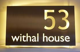 Back Lit House Name In Stainless Steel Name Plates For Home Name Plate Design House Names