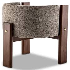 Modern Walnut Timber Solid Brass And Boucle Malta Dining And Lounge Chair Dining Chairs Buy Contemporary Lounge Chair Modern Occasional Chairs