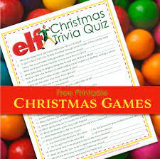 Please, try to prove me wrong i dare you. Elf Trivia Christmas Quiz Free Printable Flanders Family Homelife