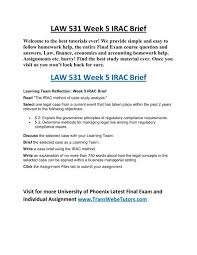 Also, law and courts have been around for hundreds of years. Irac Case Brief