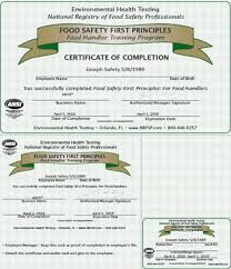 What are people saying about getting a national registry of food safety professionals (nrfsp) certification? Online Food Handler Training Classes Fsa Training Servsafe Certification Food Health