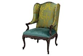 Discontinued Colorful Spaces One Kings Lane Wing Chair Furniture Chair