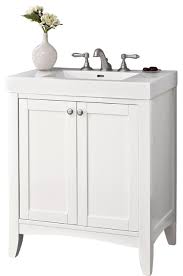 Fairmont vanities offer a great combination of practical durability and storage space, along with an array of tasteful styles that enhance the décor of the entire bathroom. Fairmont Designs Shaker Americana 28 Single Vanity White Base Cabinet Only Transitional Bathroom Vanities And Sink Consoles By Luxx Kitchen And Bath Houzz
