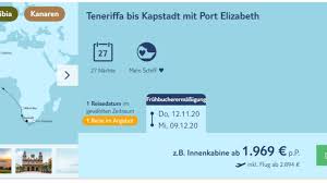 Für den flug nach südafrika können sie flugangebote bei verschiedenen billigfliegern, linienfluggesellschaften oder charterfliegern im vergleich sehen. Kreuzfahrt Sudafrika Mit Dem Meinschiff Herz Herbst Winter 2020
