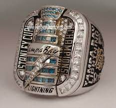 The tampa bay lightning took home their second stanley cup trophy after beating the dallas stars four games to two. 2004 Tampa Bay Lightning Stanley Cup Champions 14k Gold Ring With All Real Diamonds