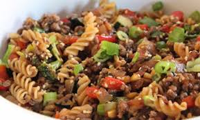 Recette Fusillis Au Boeuf Sauce General Tao Macaroni Recipes Beef Recipes Ground Beef Recipes
