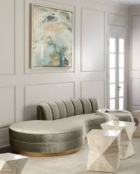 Haute House Layla Channel Tufted Curved Sofa 121"