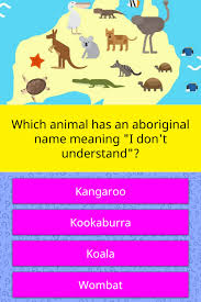 Displaying 22 questions associated with risk. Which Animal Has An Aboriginal Name Trivia Answers Quizzclub