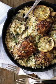 One Pot Greek Chicken And Lemon Rice Best Chicken And Rice Ever Recipe Greek Chicken Recipes Recipes Food