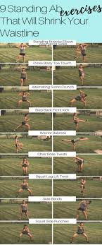 Get A Great Ab Workout Without Ever Touching The Floor Here Are 9 Amazing Standing Ab Exercises That Will Shrink Workout Posters Great Ab Workouts Abs Workout